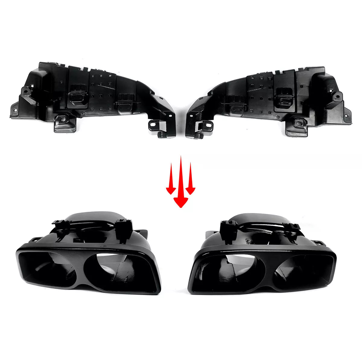 Rear Diffuser for 2015-2021 Mercedes Benz W205 C-Class AMG C63 C63S C43 C43S Coupe Rear Bumper Lip Carbon Fibre Look