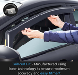 Audi A3 / S3 / RS3 Mk3 2013-2020 5 Door Hatchback Wind Deflectors – 4pc Set, Tinted In-Channel, Reduce Wind Noise and Enhance Ventilation in All Weather