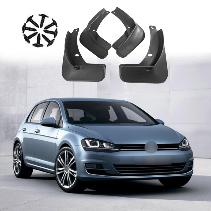 MMO For 2013-2019 VW Golf MK7 MK7.5 Mud Flaps – No Drill Splash Guards Set of 4, Flexible PP Fender Protectors