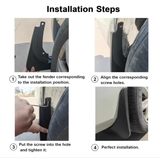 MMO For 2013-2019 VW Golf MK7 MK7.5 Mud Flaps – No Drill Splash Guards Set of 4, Flexible PP Fender Protectors