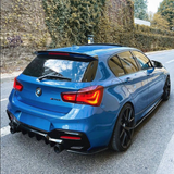Rear Diffuser for BMW 1 Series F20 F21 M Sport M135 M140 2015-2019 Rear Bumper Lip With Side Splitters Gloss Black