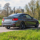 Rear Diffuser For BMW 2014-2021 F22 2 Series M Performance Rear Bumper Lip Gloss Black