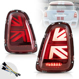For 2007-2013 Mini Cooper R55 R56 R57 RED LED Rear Tail Lights