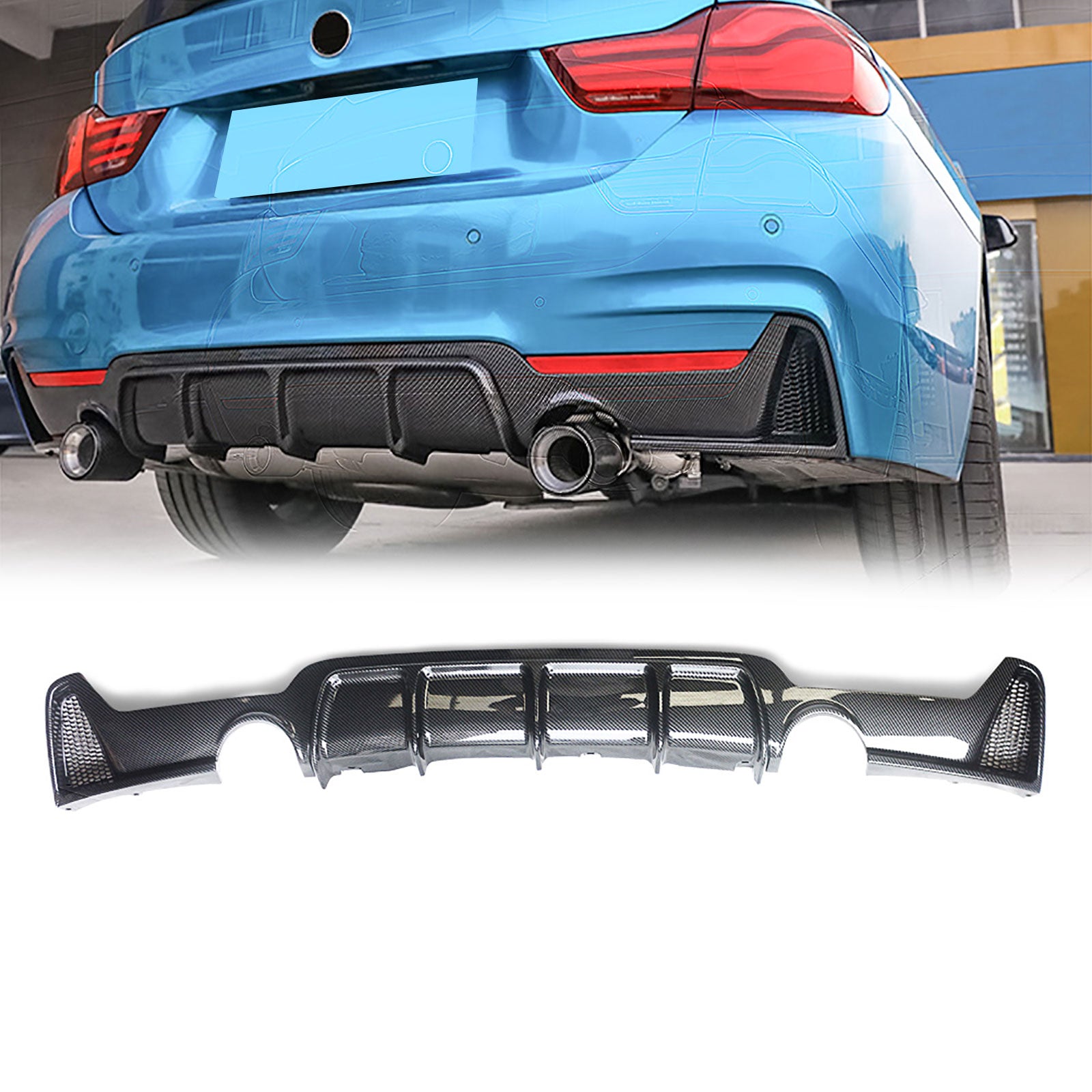 MMO For 2014-2019 BMW 4 Series F32 M Sport Rear Bumper Lip Lower Diffuser