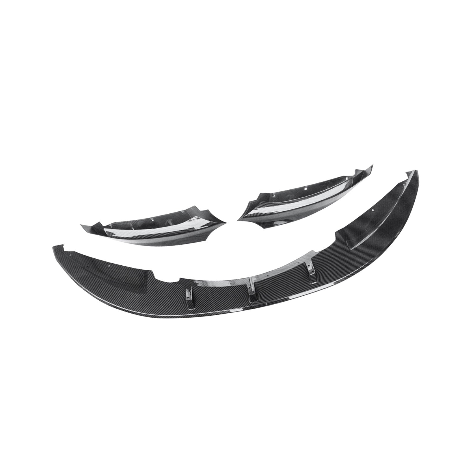 Front Lip For 2007-2013 BMW E82 128i 135i M Sport Front Bumper Lip Splitter Caron Fibre Look