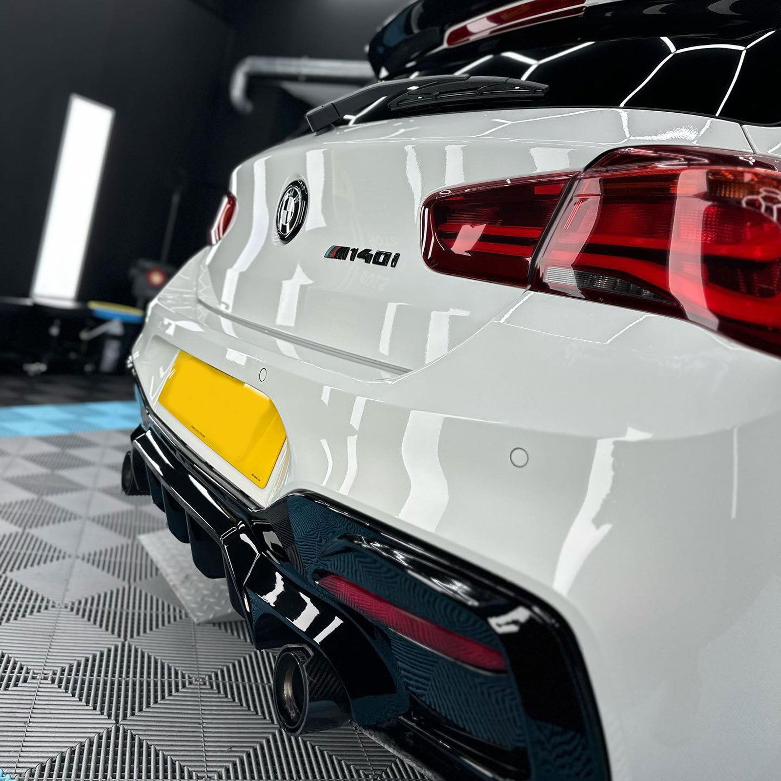 Rear Diffuser for BMW 1 Series F20 F21 M Sport M135 M140 2015-2019 Rear Bumper Lip Gloss Black