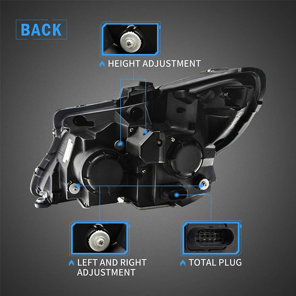 Full LED Headlights For V-Class Vito W447 MPV 2014-2023 Blue DRL Front Car Lights