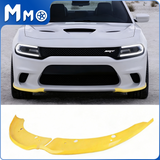 MMO 2X Yellow Bumper Lip Corner Protector Trim For 2015-2024 Dodge Charger SRT Scat Pack