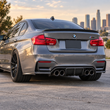 MMO Rear Bumper Diffuser with Corner Aprons Fit for 2015-2020 BMW F80 M3 F82 M4 F83 Matte Black MMO V Style Without Logo