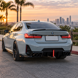 MMO For 2023-2025 BMW 3 Series G20 LCI  Rear Bumper Lip with LED Light Rear Diffuser