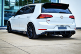 MMO Rear Diffuser For 16-20 VW Golf Mk7.5 GTI Rear Blade Style Diffuser Trim Gloss Black
