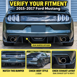 MMO For 2015-2017 Ford Mustang HN Style Rear Bumper Lip Rear Diffuser