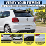 MMO For VW Polo MK5 2009-2018 6R 6C GTI R Oettinger Style Rear Boot Spoiler