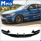 MMO Front Lip For 14-21 BMW 2 Series F22 F23 M Sport One Piece Performance Style Splitters