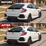 Für 2016-2021 Honda Civic Fließheck 5 Tür R Stil Hinten Stamm Spoiler Flügel