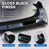 MMO Front Bumper Lip Splitter Fit for 2013-2020 VW Golf MK7 MK7.5 R GTD GTI TDI Painted Gloss Black One Piece Style Without Logo