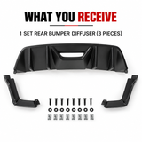 MMO For 2015-2017 Ford Mustang HN Style Rear Bumper Lip Rear Diffuser