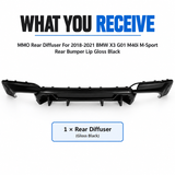 MMO Rear Diffuser For 2018-2021 BMW X3 G01 M40i M-Sport Rear Bumper Lip