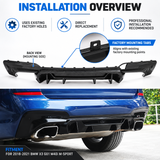 MMO Rear Diffuser For 2018-2021 BMW X3 G01 M40i M-Sport Rear Bumper Lip