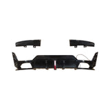 Rear Diffuser For BMW 3 Series G20 LCI 2023-24 Rear Bumper Lip with LED Light Gloss Black