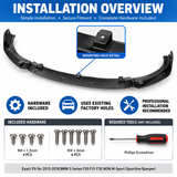 Für 2013–2018 BMW 3er F30 F31 F35 NON M-Sport Frontlippe Splitter passend für Sportline 