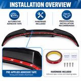 MMO For 2018-2022 Ford Fiesta MK8 8.5 ST Rear Extension Lip Small Wing Tail Rear Spoiler