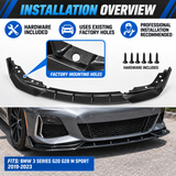 Für 2019-2023 BMW 3er G20 G28 M Sport Frontspoilerlippe Splitter