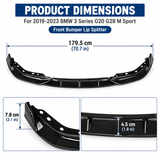 Für 2019-2023 BMW 3er G20 G28 M Sport Frontspoilerlippe Splitter
