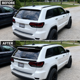 NINTE Rear Roof Spoiler Wing + Tailgate Middle Spoiler Kit Fit for 2013-2021 Jeep Grand Cherokee WK2 Painted Gloss Black ABS Plastic Two Piece