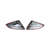 Carbon Fiber Style Side Mirror Cover Overlays for 2016-2022 Tesla Model X, Painted ABS Caps (Not Replacement Parts)