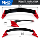 Für 2016-2021 Honda Civic Fließheck 5 Tür R Stil Hinten Stamm Spoiler Flügel