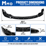 Für 2019-2023 BMW 3er G20 G28 M Sport Frontspoilerlippe Splitter