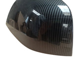 Carbon Fiber Style Side Mirror Cover Overlays for 2016-2022 Tesla Model X, Painted ABS Caps (Not Replacement Parts)