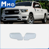 MMO Painted Bright White Mirror Cap Covers w/ Turn Signal Cutouts for 2019-2026 Ram 1500