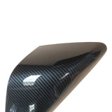 Carbon Fiber Style Side Mirror Cover Overlays for 2016-2022 Tesla Model X, Painted ABS Caps (Not Replacement Parts)