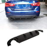 MMO Rear Diffuser For 2014-2017 Infiniti Q50 Matte Black