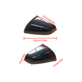 Carbon Fiber Style Side Mirror Cover Overlays for 2016-2022 Tesla Model X, Painted ABS Caps (Not Replacement Parts)