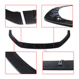 VW Golf MK7 MK7.5 R GTD GTI TSI TDI Front Splitter Spoiler Lip Body Kit 2013-20 Gloss Black