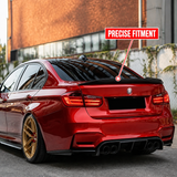 NINTE Rear Trunk Spoiler Wing Fit for BMW F30 3 Series Sedan 2013-2018 and F80 M3 Sedan 2015-2018 Painted Gloss Black One Piece PSM High-Kick Duckbill Style