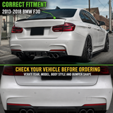 NINTE Rear Trunk Spoiler Wing Fit for BMW F30 3 Series Sedan 2013-2018 and F80 M3 Sedan 2015-2018 Painted Gloss Black One Piece PSM High-Kick Duckbill Style