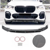 Front lip For 2019-2023 BMW X5 G05 M-Sport Front Bumper Splitter Carbon Fibre Look