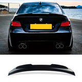 FOR 04-10 BMW E60 525i 530i M5 PSM STYLE REAR HIGHKICK TRUNK SPOILER GLOSS BLACK