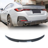 Rear Spoiler For 2022-2024 BMW 4-Series Gran Coupe G26 440i 430i 4DR I4 eDrive40 eDrive35 M50 M4 Style Trunk Wing Carbon Fibre Look