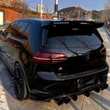 VW Golf 7 R MK7 Rear Diffuser and Rear Side Splitters 2013-2016 Spoiler Body Kit Gloss Black