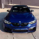 Upgrade your 2015-2019 BMW M3 F80 or M4 F82/F83 with our V2 dry carbon fiber upper fang trim for a sleek, lightweight front bumper enhancement