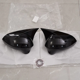 MMO Horn Style Mirror Cover For 2008-2017 Seat Ibiza MK4 Gloss Black