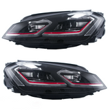 MMO Red Line Headlight Trim For 2014-2017 VW Golf MK7 Right Hand Drive