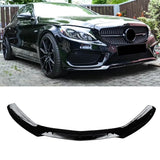 MMO Front Lip For 2016-2018 Mercedes-Benz C43 Gloss Black