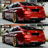 NINTE Rear Trunk Spoiler Wing Fit for BMW F30 3 Series Sedan 2013-2018 and F80 M3 Sedan 2015-2018 Painted Gloss Black One Piece PSM High-Kick Duckbill Style