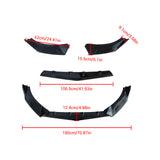 MMO Front Lip For 2021-2023 VW Golf MK8 Pro GTI R-Line 3PCS Car Front Bumper Spoiler Lip Canard